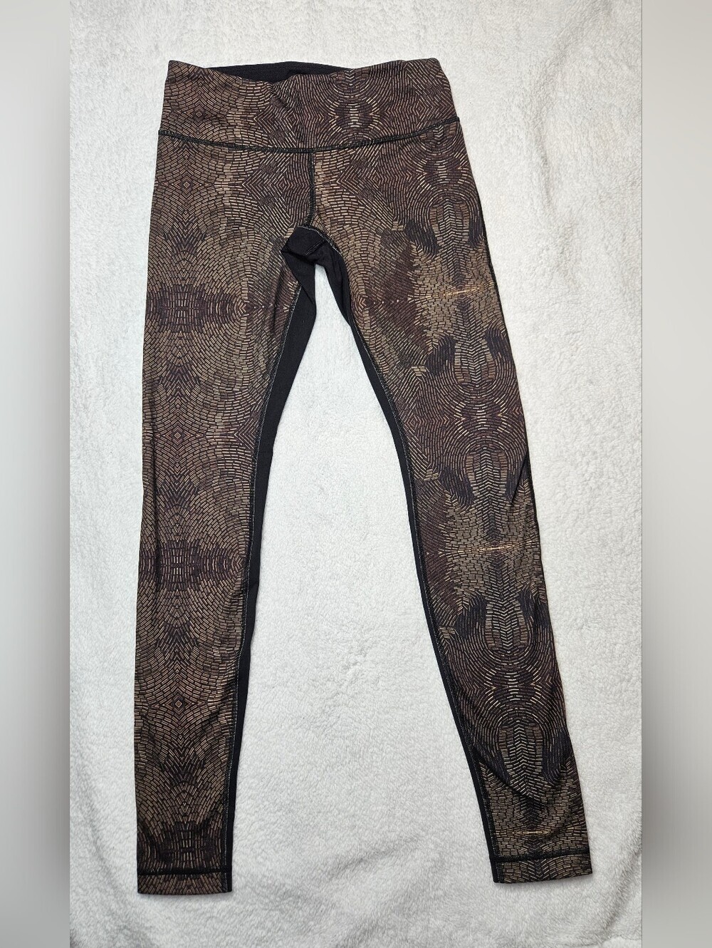 Lululemon wunder under golden cashew gold beaded black Skinny Leggins
